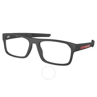 Prada Linea Rossa Demo Rectangular Men's Eyeglasses Ps 08ov Dg01o1 57