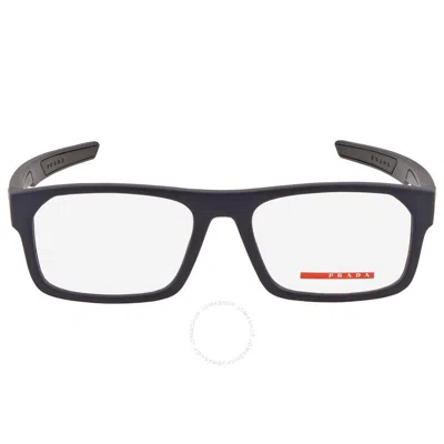 Prada Linea Rossa Demo Rectangular Men's Eyeglasses Ps 08ov Ur71o1 55