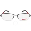 Prada Linea Rossa Demo Rectangular Men's Eyeglasses Ps 51ov 1ab1o1 56