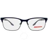 Prada Linea Rossa Demo Rectangular Men's Eyeglasses Ps 52nv 07p1o1 55