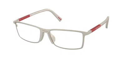 Prada Linea Rossa Demo Rectangular Men's Eyeglasses Ps 53qv 18x1o1 55 In Gray