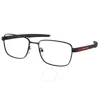 Prada Linea Rossa Demo Rectangular Men's Eyeglasses Ps 54ov 1bo1o1 57
