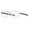 Prada Linea Rossa Demo Square Men's Eyeglasses Ps 54ov 5av1o1 57