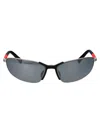 Prada Linea Rossa Gunmetal Metal Sunglasses In Gray