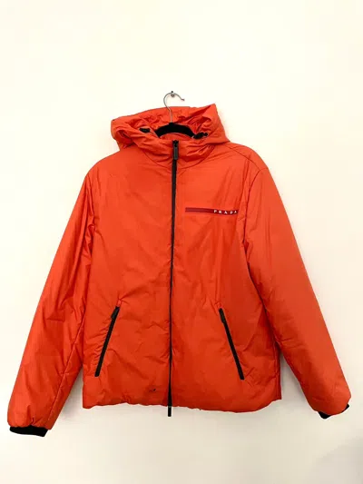 Pre-owned Prada Linea Rossa Jacket In Orange