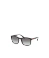 Prada Linea Rossa Logo Sunglasses In Black