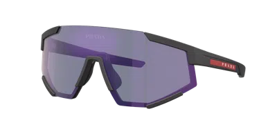 Prada Linea Rossa Man Sunglass Ps 04ws In Dark Blue Mirror Violet