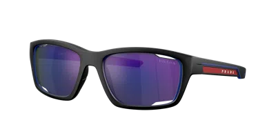 Prada Linea Rossa Man Sunglasses Ps 04ys In Blue Multilayer Tuning