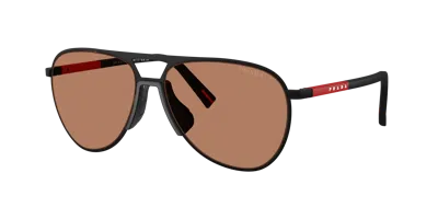 Prada Linea Rossa Man Sunglass Ps 53zs In Brown