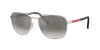 Prada Linea Rossa Man Sunglasses Ps 54zs In Gradient Grey Mirror Silver