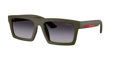 Prada Linea Rossa Man Sunglass Ps A07s In Green