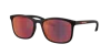Prada Linea Rossa Pra08s Rectangular Sunglasses In Dark Grey Mirror Blue,red