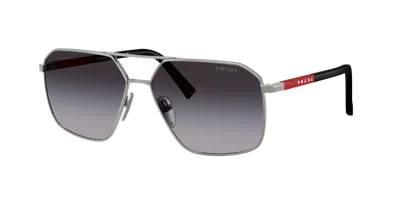 Prada Linea Rossa Man Sunglass Ps A50s In Grey Gradient