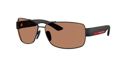 Prada Linea Rossa Man Sunglass Ps B52s In Brown