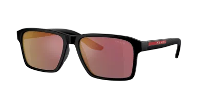 Prada Linea Rossa Man Sunglasses Ps 05ys In Dark Grey Mirror Red Tuning