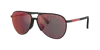 Prada Linea Rossa Man Sunglass Ps 53zs In Dark Grey Mirror Blue,red