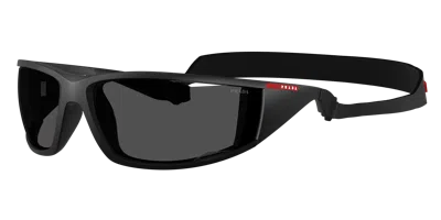 Prada Linea Rossa Man Sunglasses Ps A04s In Black