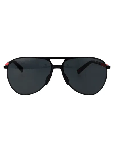 Prada Linea Rossa Matte Black Metal Sunglasses