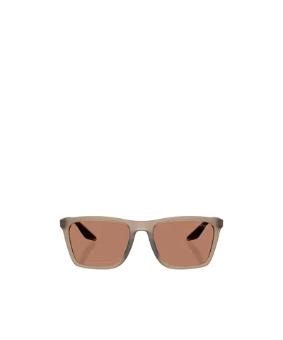 Prada Linea Rossa Pillow Frame Sunglasses In Brown