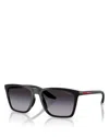 Prada Linea Rossa Pillow Sunglasses, 56mm In Black