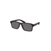 Prada 58mm Polarized Rectangular Sunglasses In Black