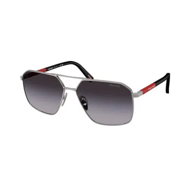 Prada Linea Rossa Man Sunglass Ps A50s In Grey Gradient