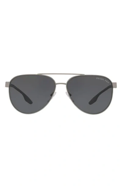 Prada Linea Rossa  Sport 61mm Polarized Aviator Sunglasses