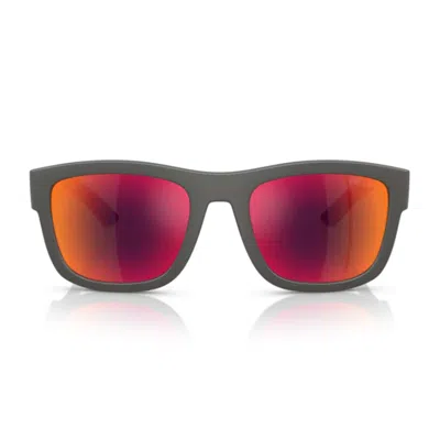 PRADA PRADA LINEA ROSSA PS 01ZS 16X02U GRIGIO ARGENTO SUNGLASSES