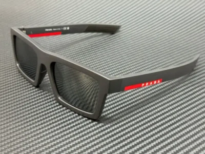 Pre-owned Prada Linea Rossa Ps 02zsu 18k60a Metal Grey Mirror Men's 58 Mm Sunglasses In Gray