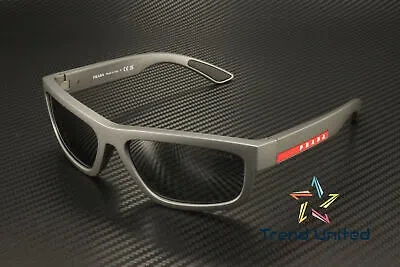 Pre-owned Prada Linea Rossa Ps 05zs 16x7w1 Grey Metal Mirror Silver 59 Mm Men's Sunglasses In Grey Mirror Silver