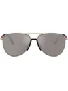 Prada 0ps 53zs Sunglasses In Silver