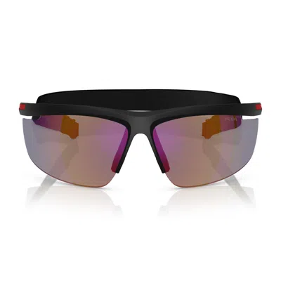 Prada Linea Rossa Ps A02s 1bo10j Nero Opaco Sunglasses In Black