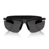 Prada Linea Rossa Ps A02s 1bo5s0 Nero Opaco Sunglasses In Black