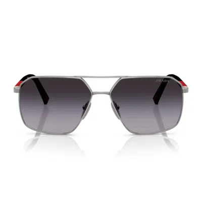 Prada Linea Rossa Ps A50s 5av09u Gunmetal Sunglasses In Multi