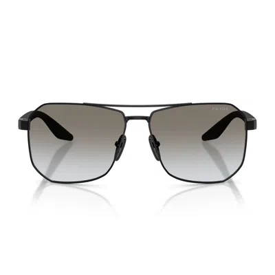 Prada Linea Rossa Ps A53s 1bo5o0 Nero Opaco Sunglasses In Black
