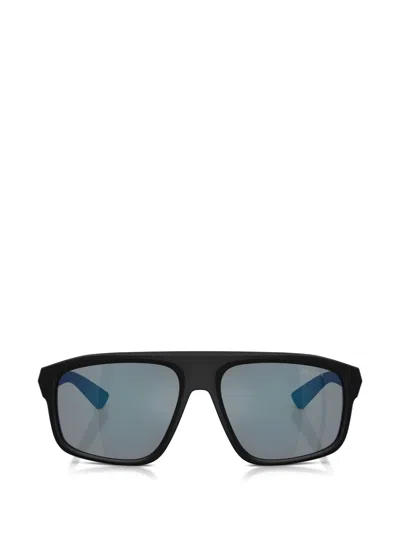 Prada Eeywear Linea Rossa Irregular Frame Sunglasses In Black