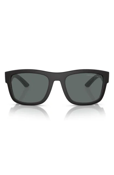 Prada Linea Rossa Ps01zsf 56mm Polarized Rectangle Sunglasses In Multi