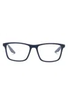 Prada Linea Rossa Rectangle-frame Glasses In Blau