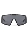 Prada Linea Rossa Rectangle-frame Sunglasses In Black