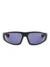 Prada Linea Rossa Rectangle-frame Sunglasses In Black