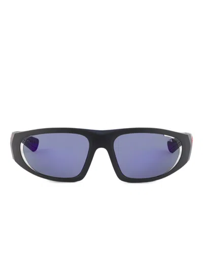 Prada Linea Rossa Rectangle-frame Sunglasses In Black