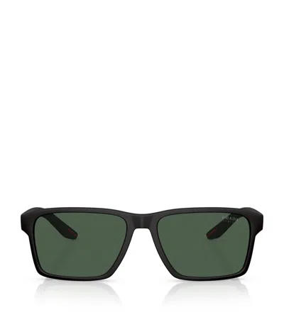 Prada Linea Rossa Rectangle Sunglasses In White