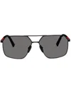 Prada Linea Rossa Ps A50s 1bo02g Nero Polarized Sunglasses In Schwarz