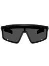 Prada Ps A03s 141mm Rectangular Sunglasses In Schwarz