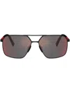 Prada Ps A50s Dg008f Nero Effetto Gommato Sunglasses In Brown