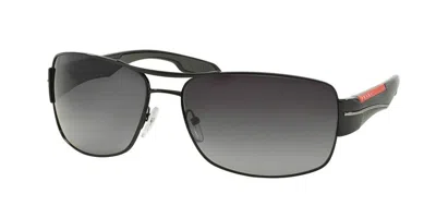 Pre-owned Prada Linea Rossa Sport Sps 53ns Black/grey Shaded Polarized (7ax5w1) Sunglasses
