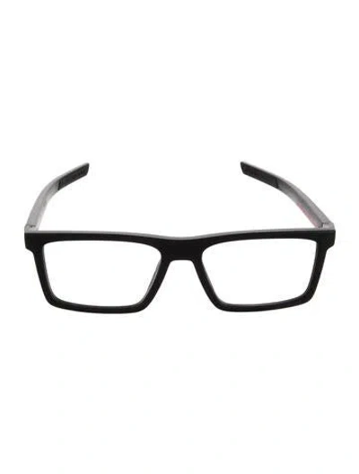Pre-owned Prada Linea Rossa Square Eyeglasses In Black