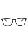Prada Linea Rossa Square-frame Glasses In Black