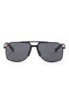 Prada Linea Rossa Square-frame Sunglasses In Black