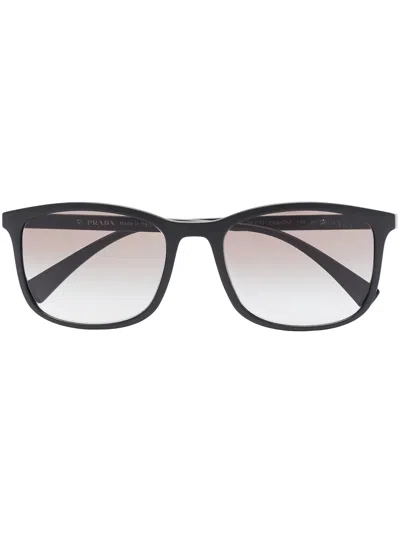 Prada Linea Rossa Square-frame Sunglasses In Black
